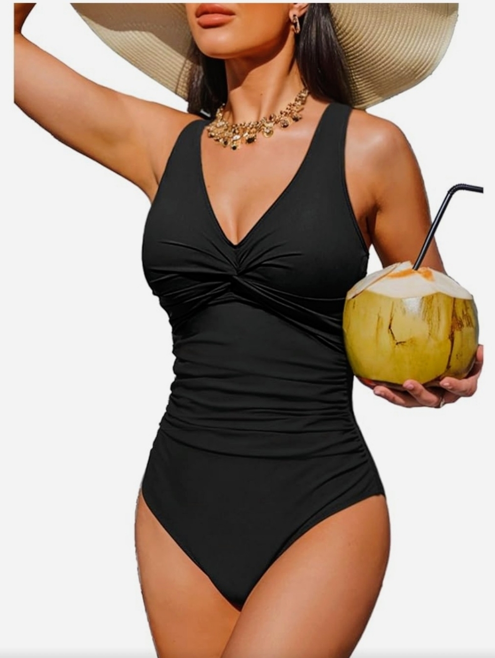 Holipick Women Tummy Control One Piece Swimsuit